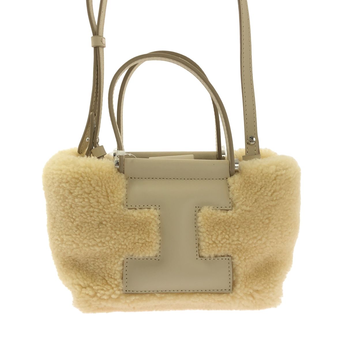【美品】  IACUCCI / イアクッチ | SORBETTO ソルベット ムートン 2way ショルダーバッグ | ベージュ | レディース 美品】 IACUCCI / イアクッチ | SORBETTO ソルベット ムートン 2way