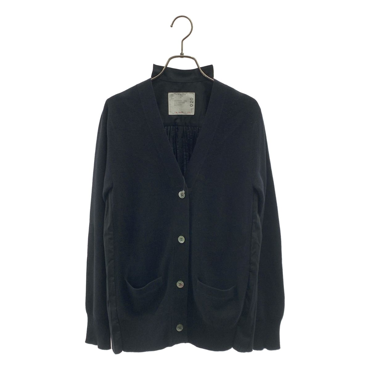 サカイ ドッキング カーディガン ブラウス バックプリーツ ニット 切替 1 sacai】定番ドッキングニットカーディガン｜【公式】ブランド古着