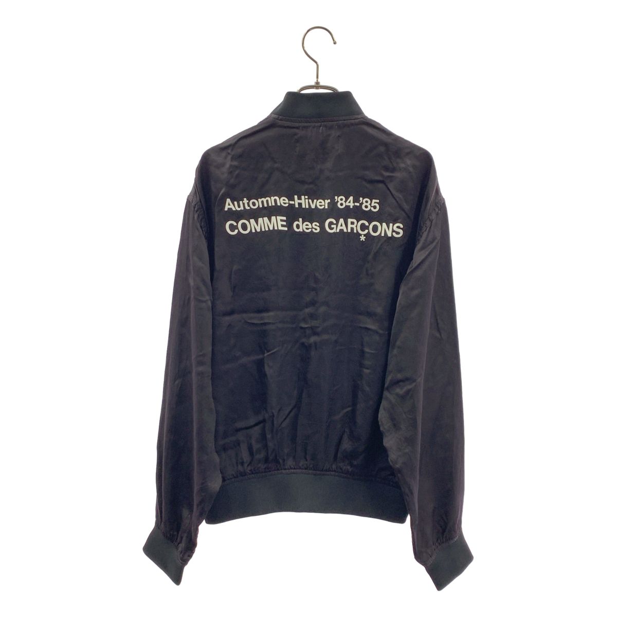 CDG by Comme des Garcons. / シーディージー コムデギャルソン | AD2024 | キュプラ ジップアップ スタッフ ブルゾン | M | ブラック | メンズ CDG by Comme des Garcons. / シーディージー コムデギャルソン