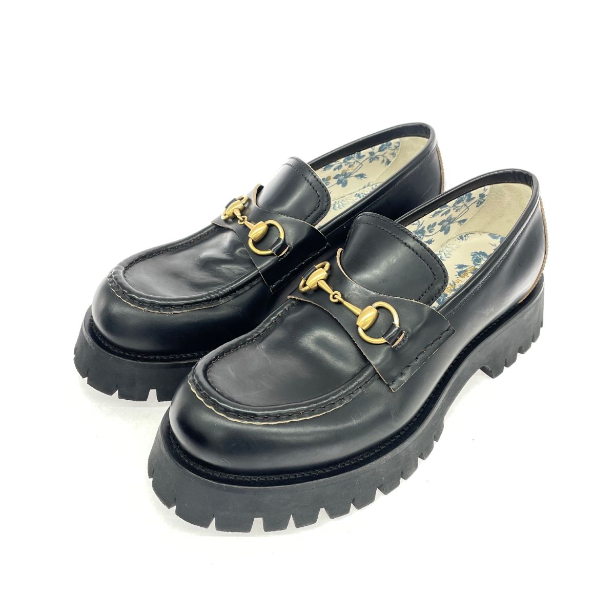 GUCCI グッチ ホースビットローファー 表記サイズ:8 レザー 576334 