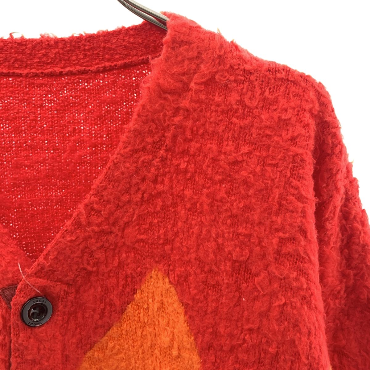 sacai / サカイ | Argyle Knit Cardigan コットン アーガイル Vネック 