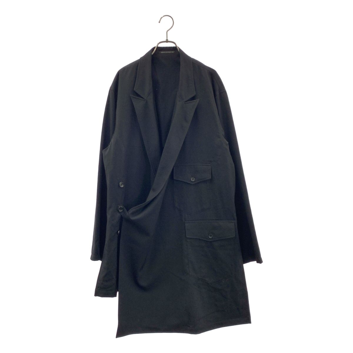 美品 ヨウジヤマモトプールオム ウールキャバ ダブルブレスト ジャケット ヨウジヤマモトプールオム YOHJI YAMAMOTO POUR HOMME サンプル品 24SS