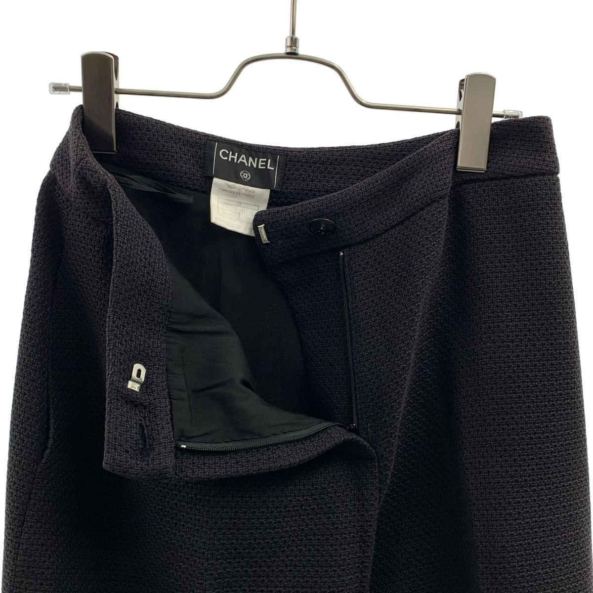 CHANEL / シャネル | ココマークボタン スラックス パンツ / 総 CHANEL / シャネル | ココマークボタン スラックス パンツ / 総