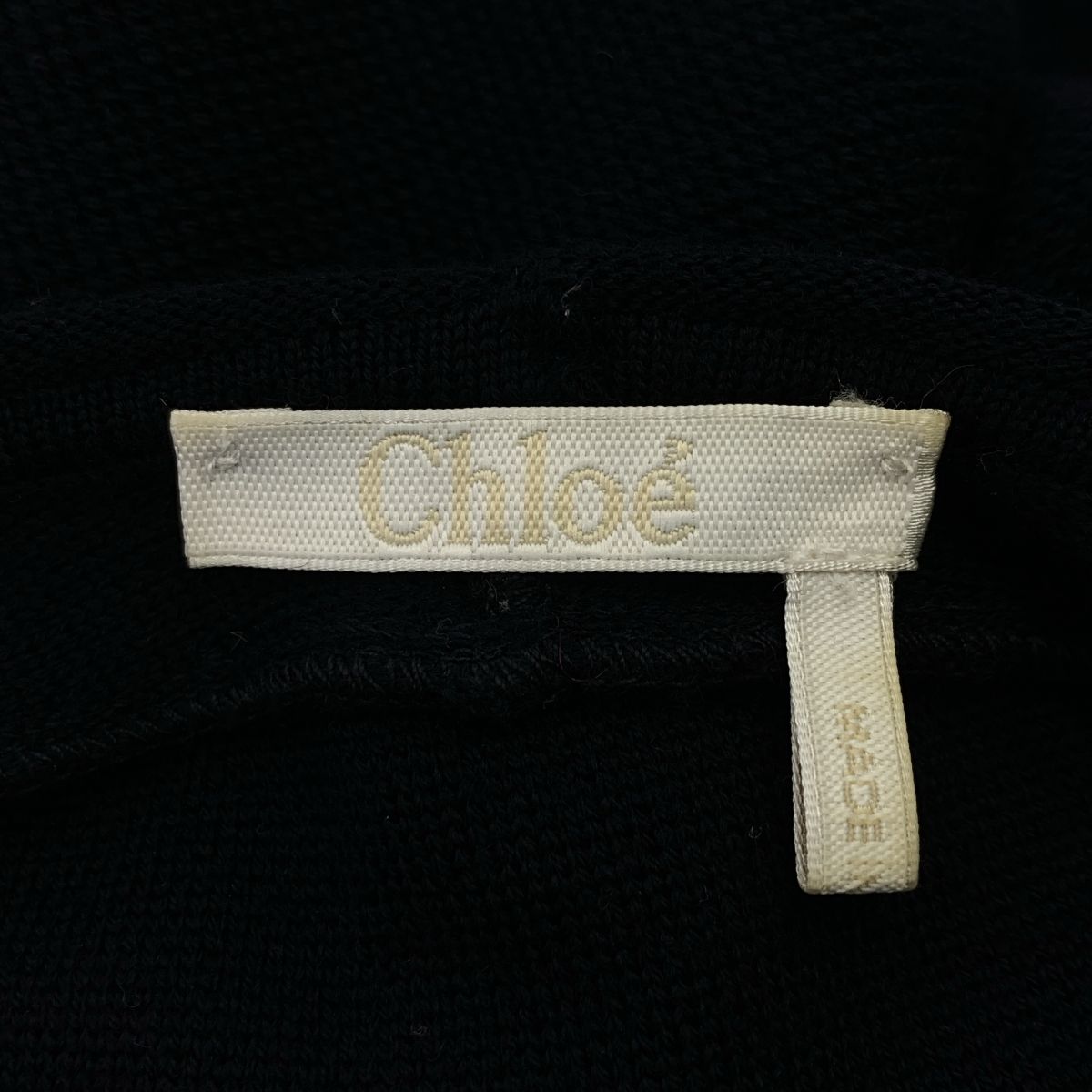 Chloe / クロエ | ウール モヘヤ フラワーモチーフ ニット | XS | ネイビー | レディース Chloe - Chloe / クロエ | ウール モヘヤ フラワーモチーフ ニット