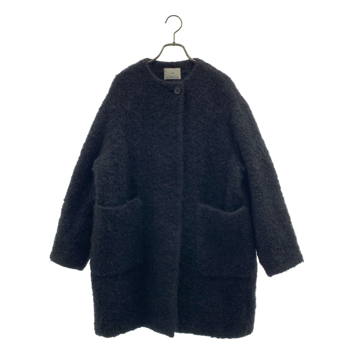 定価59,400円✨イエナ ループツイードコクーンコート ゆったり 黒 美品 