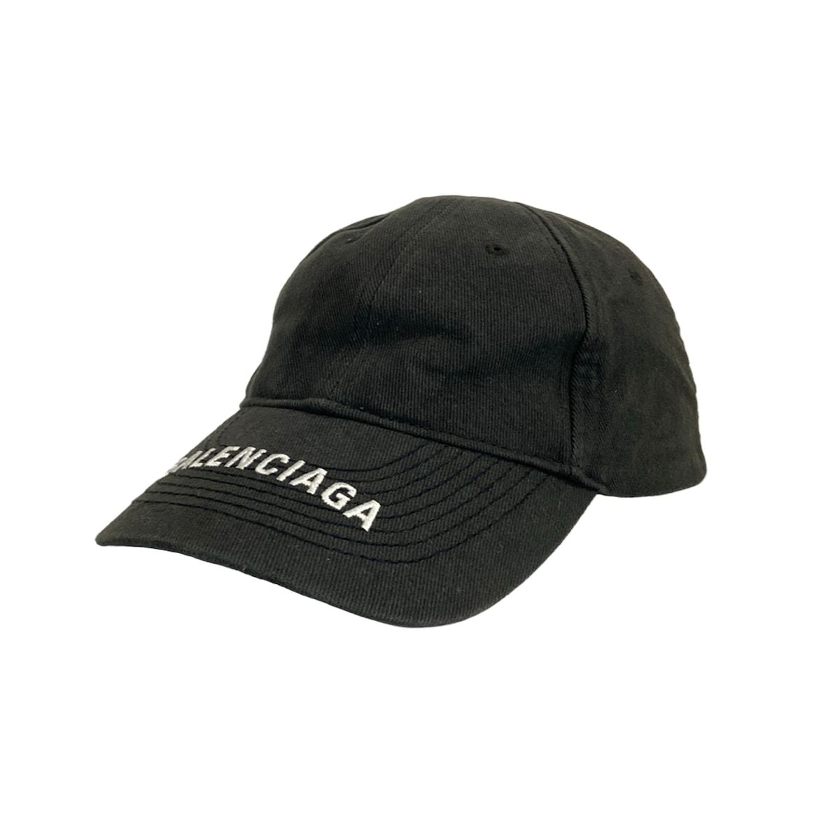 BALENCIAGA(バレンシアガ) キャップ L - 黒 コットン - メルカリ