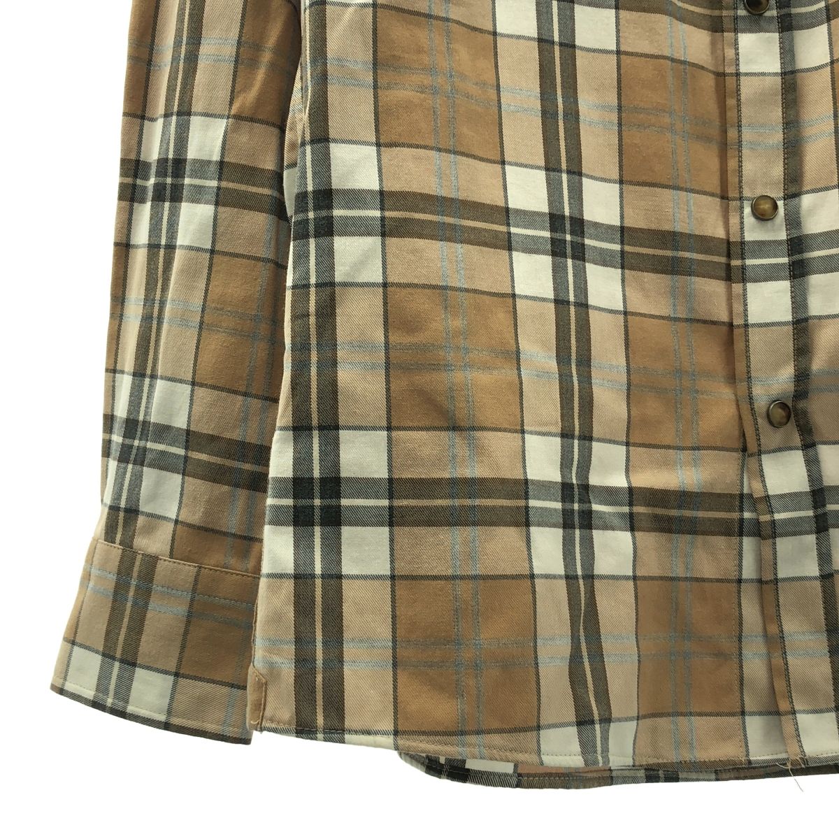 【美品】ブルネロクチネリ ウエスタンシャツ チェック ベージュ S BRUNELLO CUCINELLI / ブルネロクチネリ | LEISURE FIT / チェック
