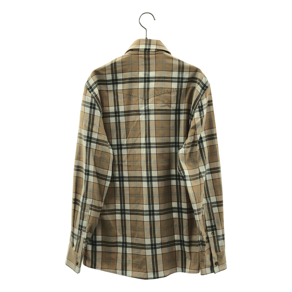 【美品】ブルネロクチネリ ウエスタンシャツ チェック ベージュ S BRUNELLO CUCINELLI / ブルネロクチネリ | LEISURE FIT / チェック