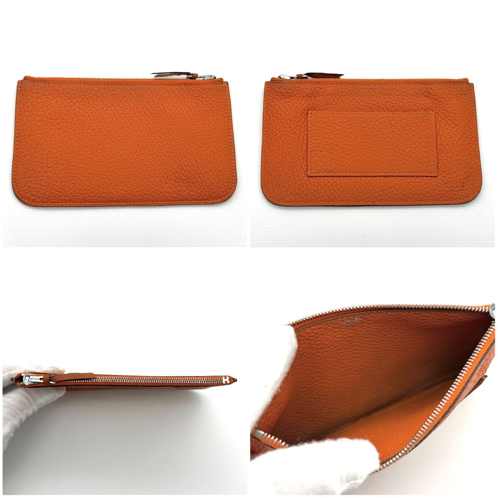 極美品】HERMES エルメス ドゴンGM □G刻印 オレンジ 長財布 - メルカリ