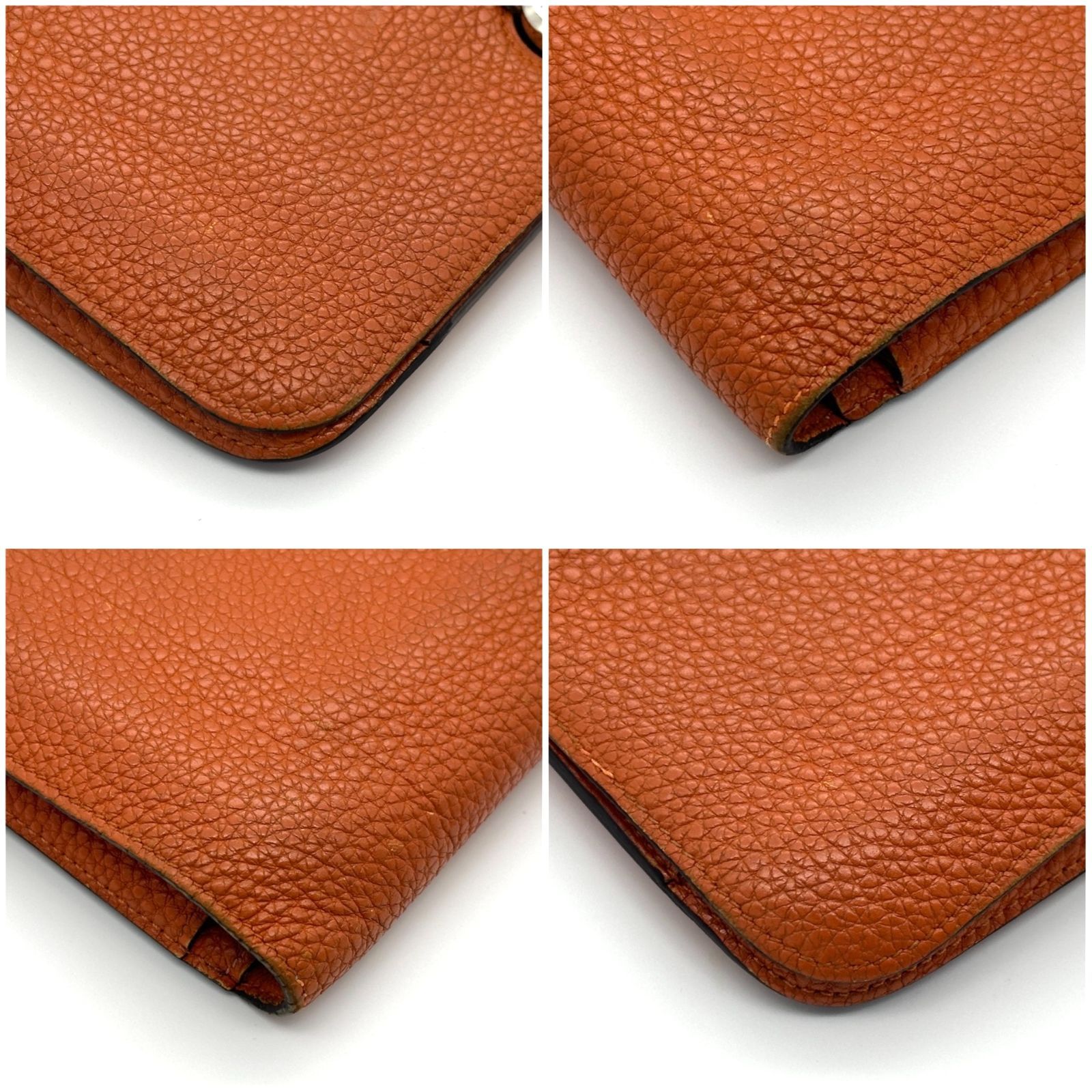 極美品】HERMES エルメス ドゴンGM □G刻印 オレンジ 長財布 - メルカリ