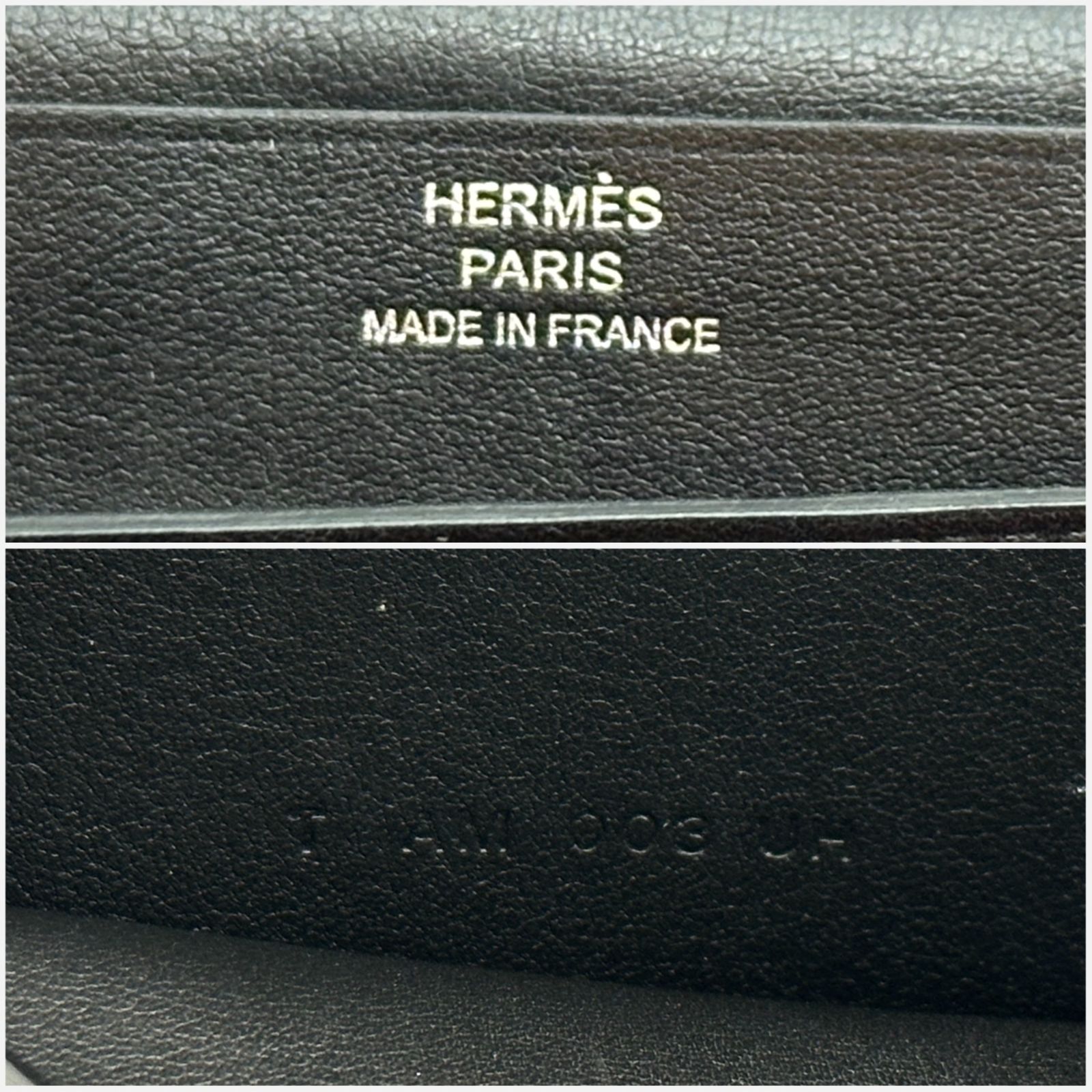 極美品】HERMES エルメス シチズンツイル ロング 黒 T刻印 長財布