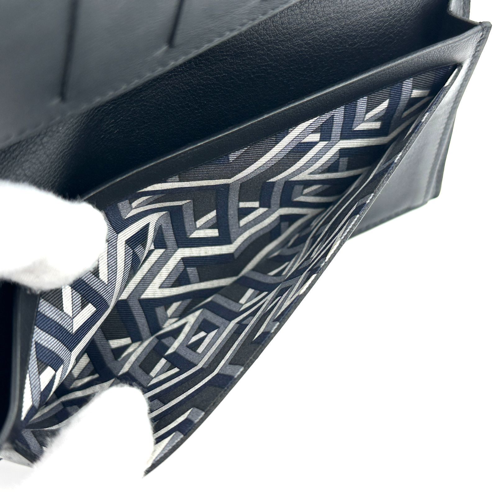 極美品】HERMES エルメス シチズンツイル ロング 黒 T刻印 長財布 
