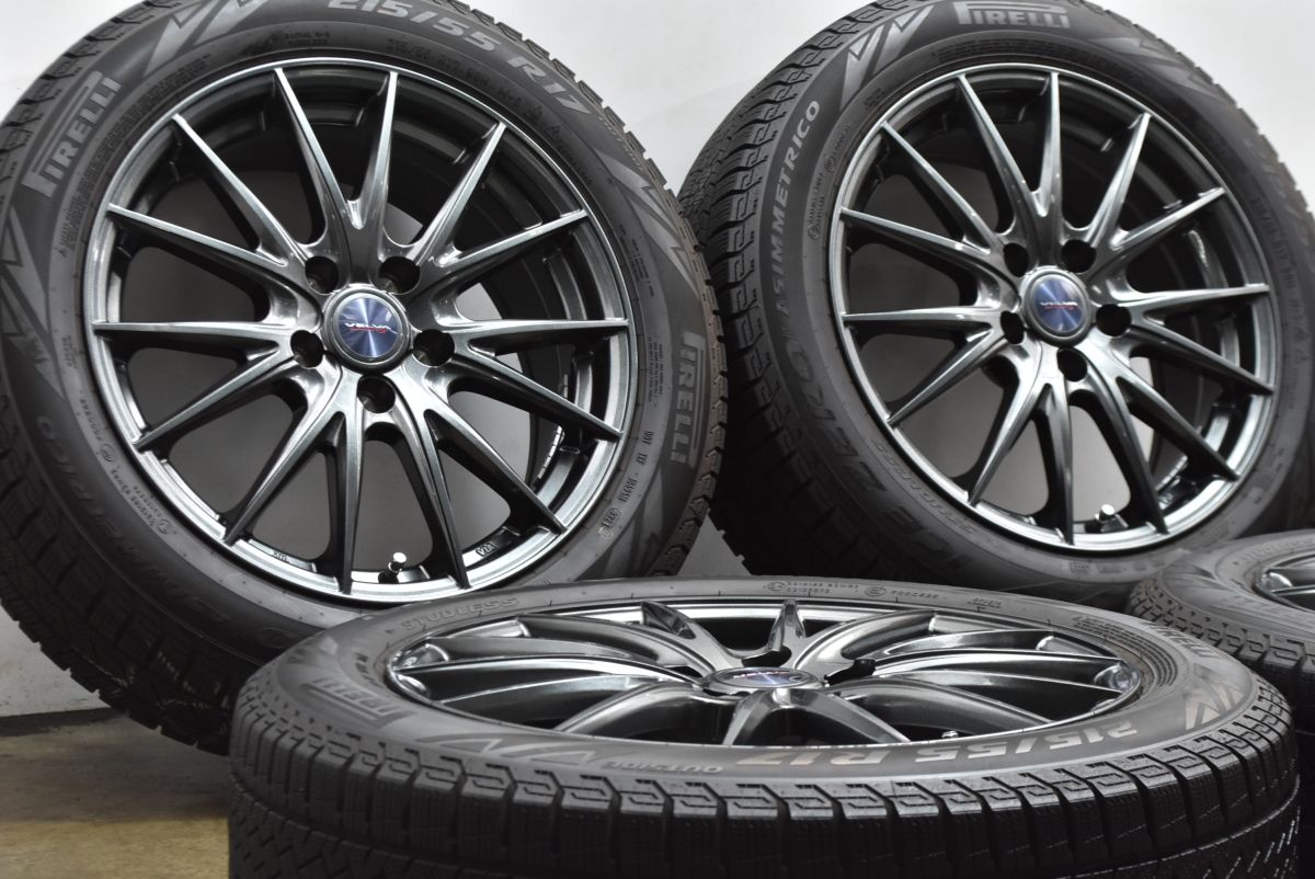 バリ溝】VELVA SPORT II 17in 7J +40 PCD114.3 ピレリ アイスゼロ 