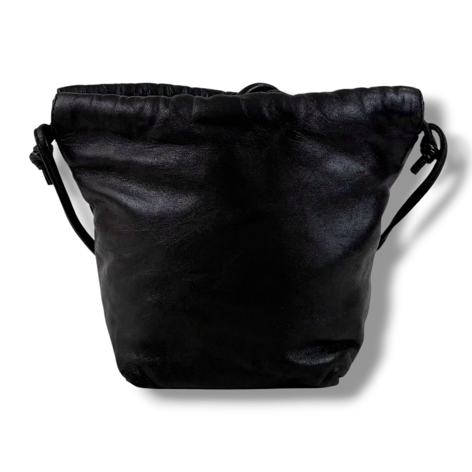 ロエベ LOEWE 巾着型 ショルダーバッグ ミニ ポシェット ブラック 黒 