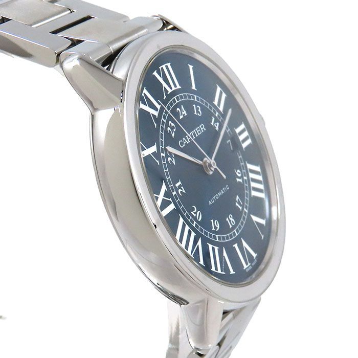 CARTIER カルティエ ロンド ソロ WSRN0023 ブルー文字盤 SS ステンレス