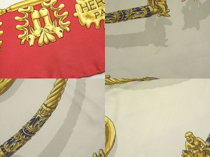 エルメス スカーフ カレ90　LES CAVALIERS D'OR　黄金の騎士 HERMES(エルメス) 黄金の騎士 LES CAVALIERS D'ORカレ90 バー