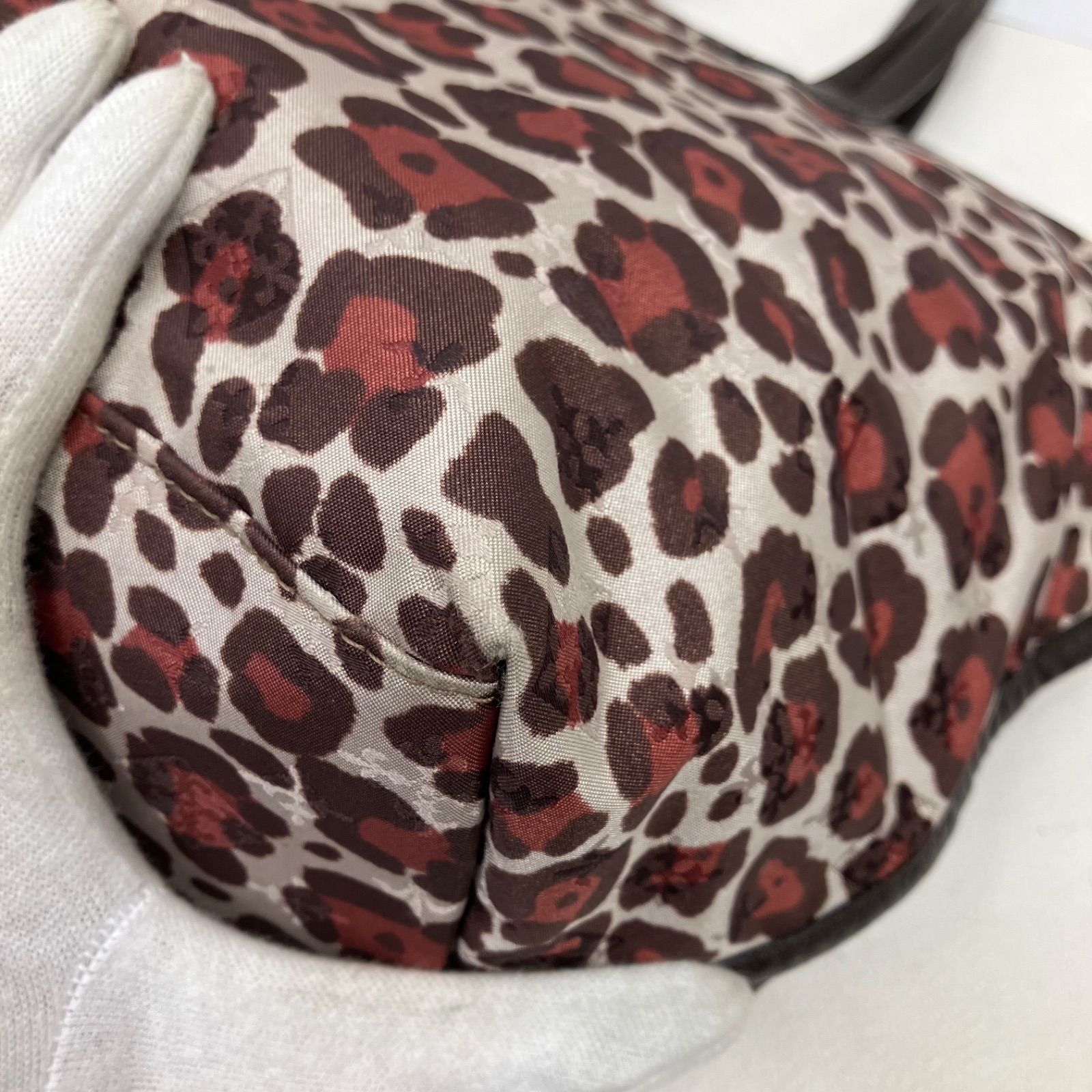 2136 russet ラシット ハンドバッグ レオパード ヒョウ柄 モノグラム 