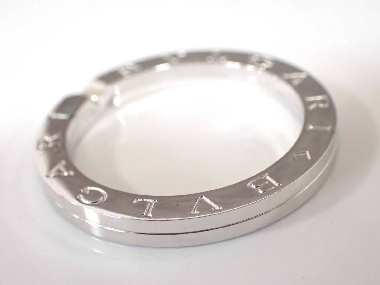 定番】BVLGARI ブルガリ キーリング シルバー925 ロゴ刻印 正規品