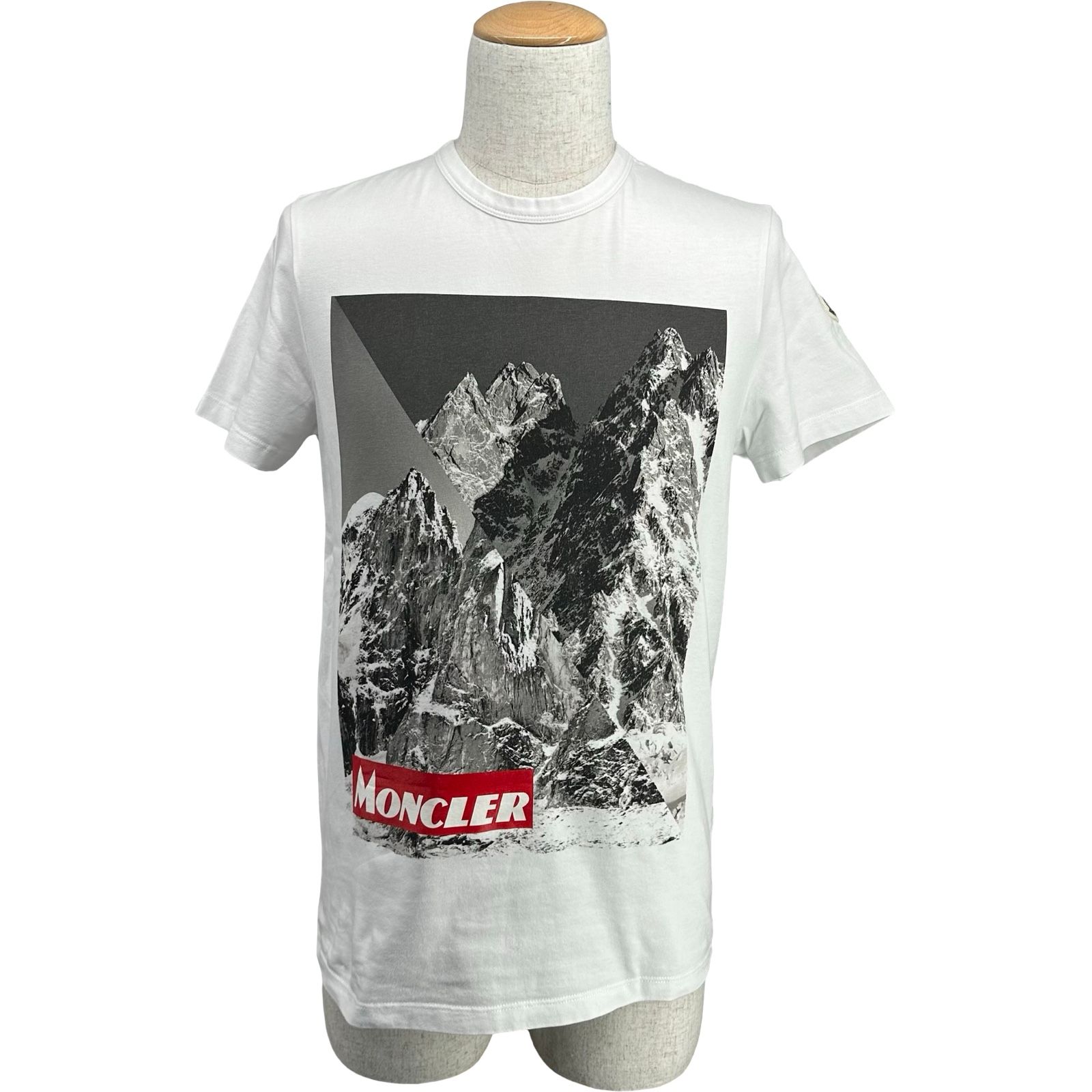 モンクレール MONCLER フォトプリントTシャツ ホワイト コットン 