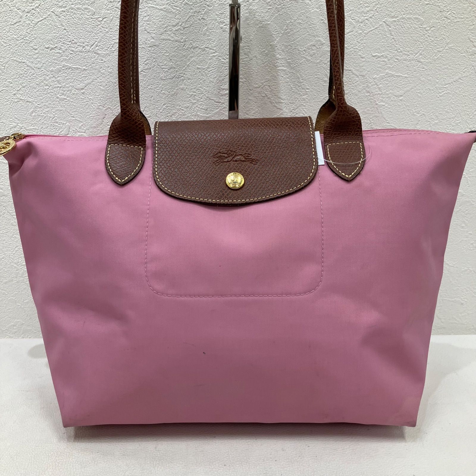2138 LONGCHAMP ロンシャン トートバッグ ルプリアージュ ピンク系 