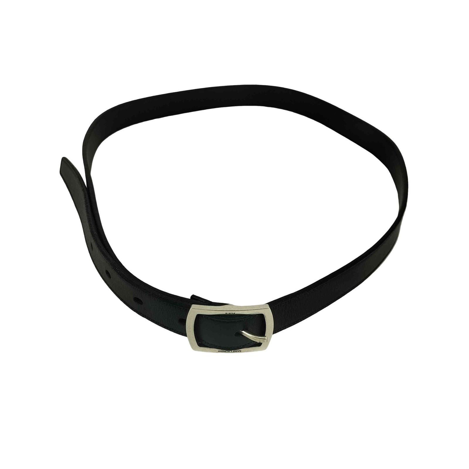 サンローランパリ SAINT LAURENT PARIS レザーナローベルト メンズ