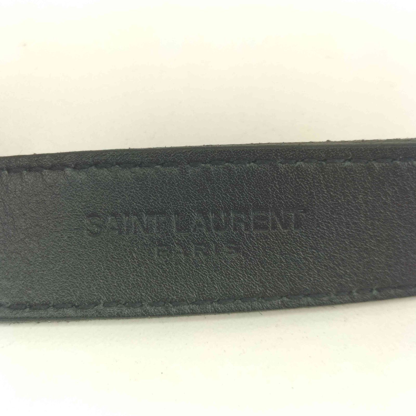 サンローランパリ SAINT LAURENT PARIS レザーナローベルト メンズ 