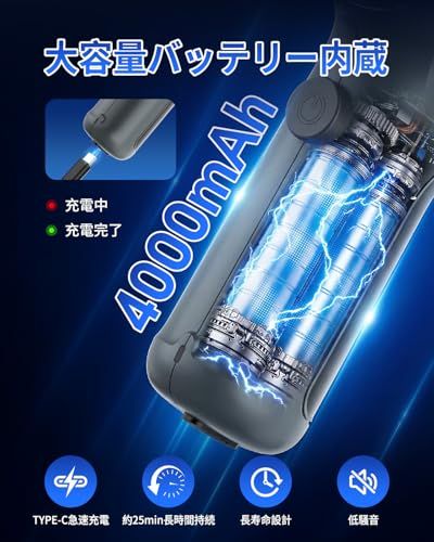 ハンディクリーナー コードレス 35000Pa 強力吸引力 【吹き飛ぶ