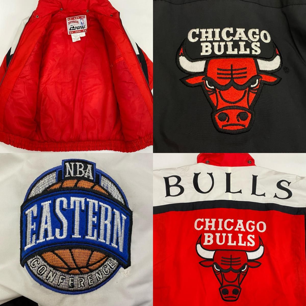 【姫路東店】 中古 NUTMEG ナツメグ 中綿ジャケット CHICAGO BULLS レッド サイズ：L 【093】 姫路東店】 中古 NUTMEG ナツメグ 中綿ジャケット CHICAGO BULLS