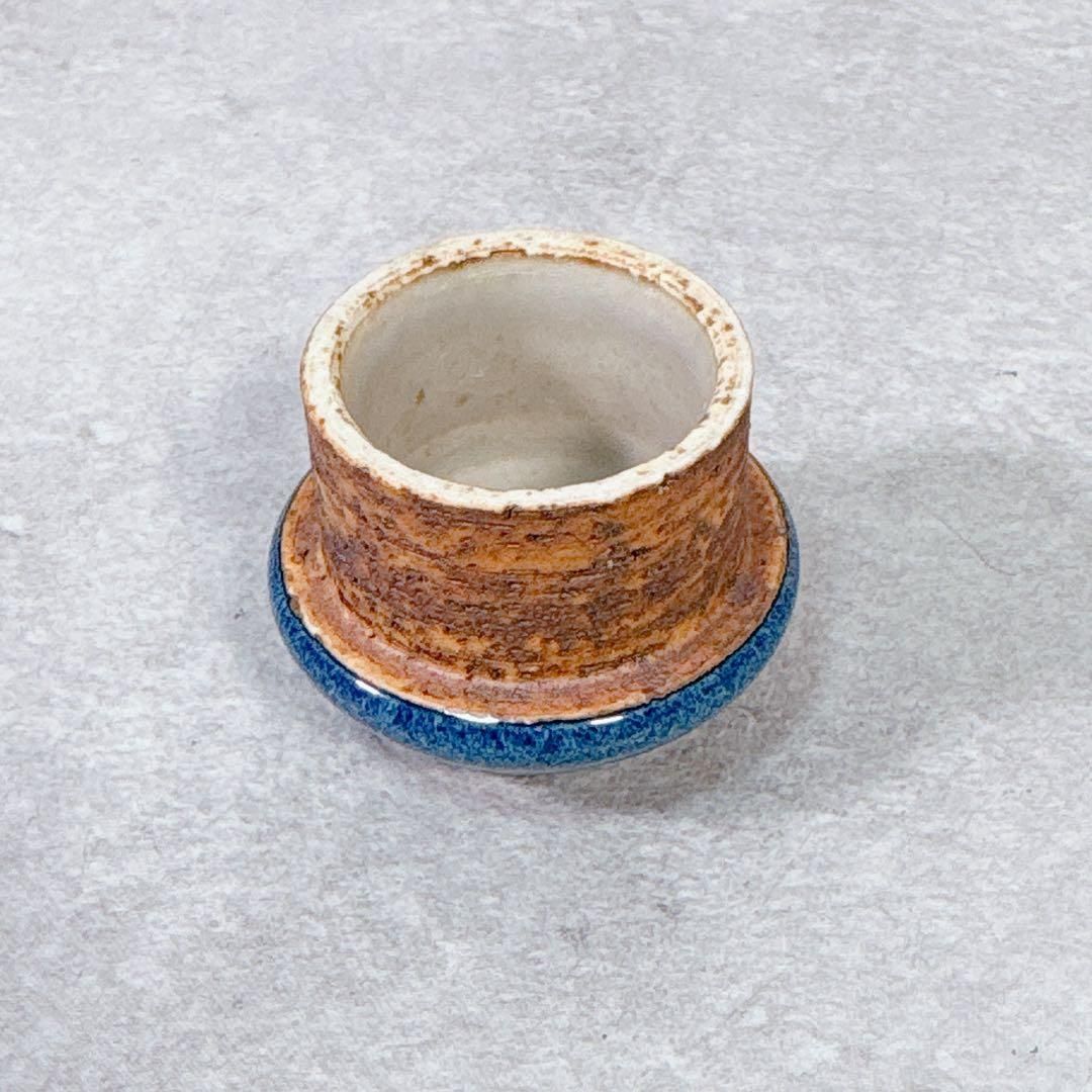 S063 ヴァルデマー ペターセン ヴィンテージ 茶釉線文 小壺 デンマーク