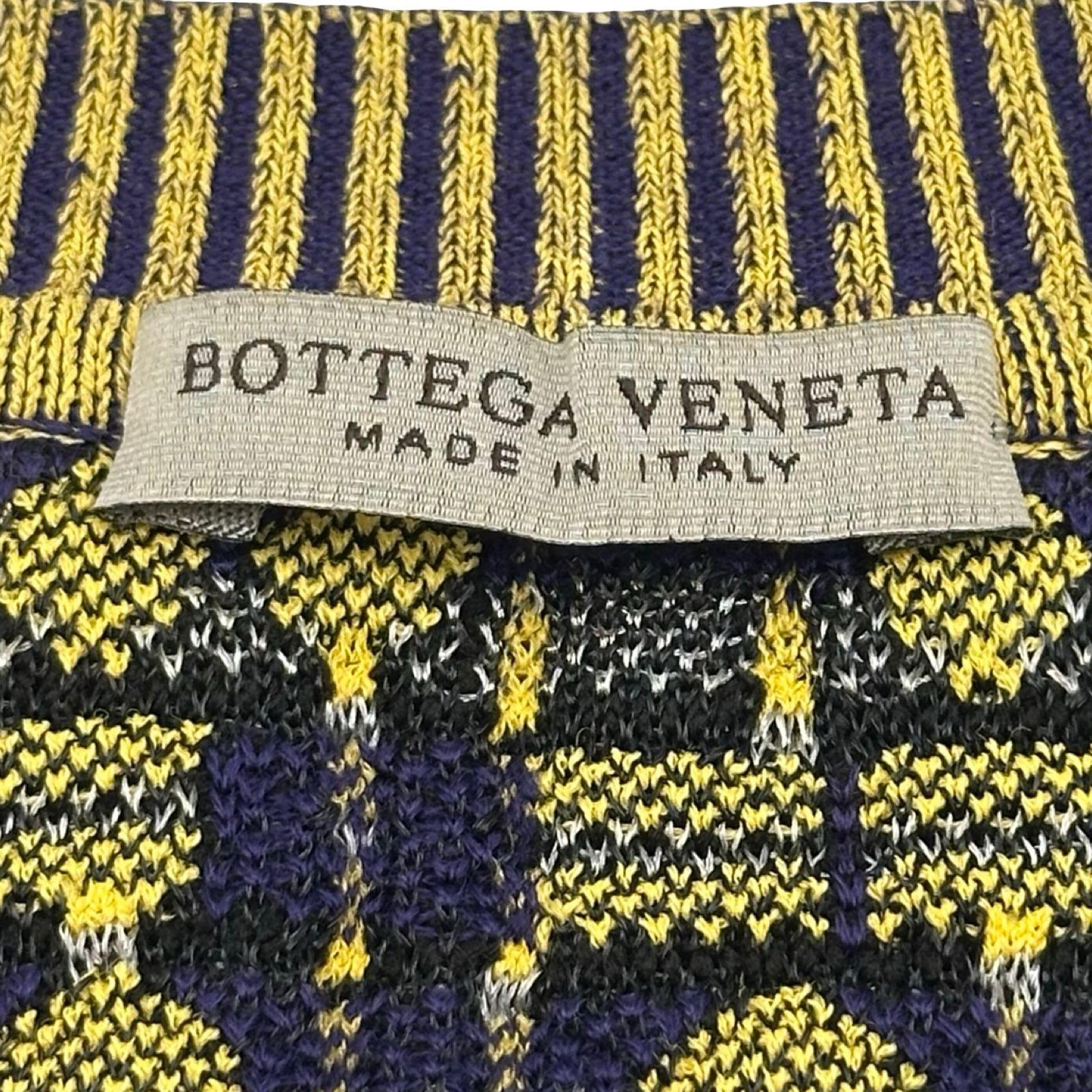 ボッテガ・ヴェネタ BOTTEGA VENETA イントレチャート半袖ニット