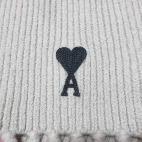 アミ アレクサンドル マテュッシ マフラー ウール フリンジ ワンポイント アミ アレクサンドル マテュッシ ami alexandre mattiussi マフラー