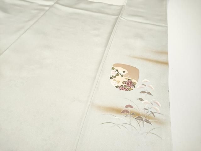 平和屋着物●極上　訪問着　駒刺繍　霞遠山草花文　金彩　逸品　未使用　CYAA4868s6 平和屋着物○極上 訪問着 駒刺繍 霞遠山草花文 金彩 逸品 未使用