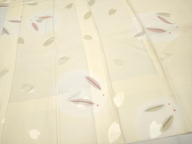 平和屋着物●上質な長襦袢　無双仕立て　兎　砥粉色地　半衿刺繍　逸品　未使用　CYAA4888s6 平和屋着物○上質な長襦袢 無双仕立て 兎 砥粉色地 半衿刺繍 逸品 未