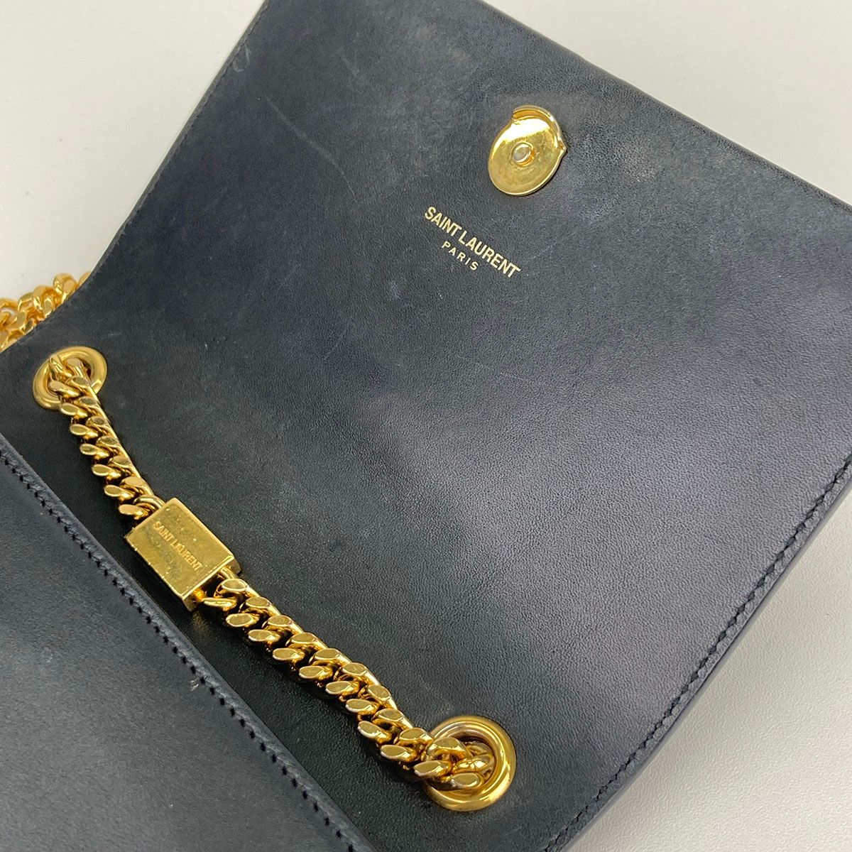 SAINT LAURENT サンローラン ケイト タッセル チェーンショルダーバッグ ショルダーバッグ 354120 レザー ブラック  レディース【中古】 SAINT LAURENT サンローラン ケイト タッセル チェーンショルダー