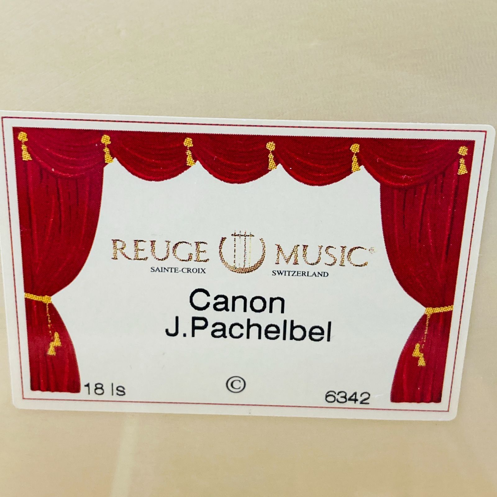 A【稼働品】REUGE リュージュ オルゴール 象嵌 J.パッヘルベル カノン