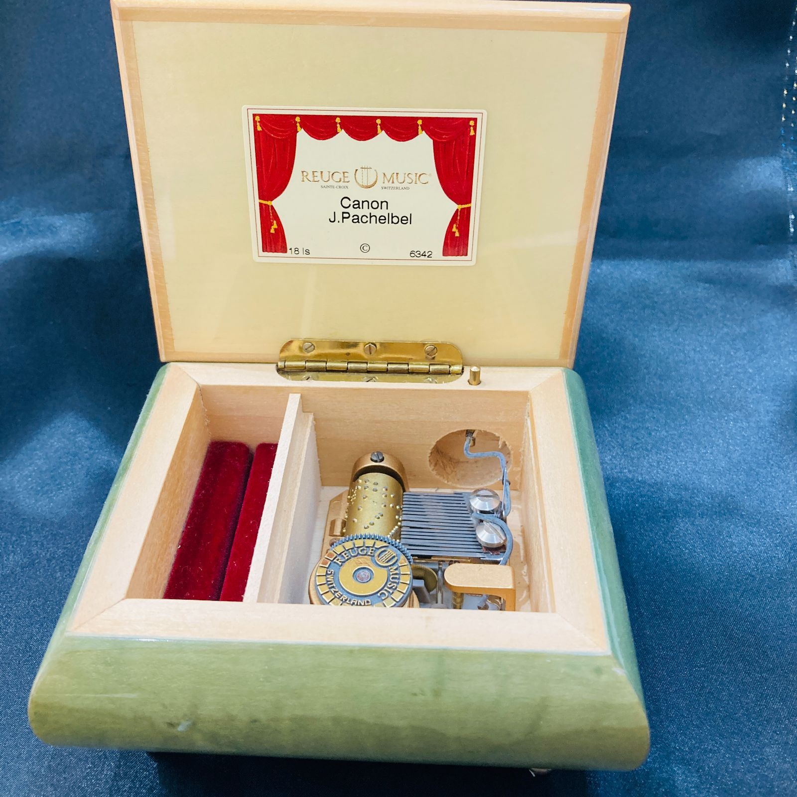 A【稼働品】REUGE リュージュ オルゴール 象嵌 J.パッヘルベル カノン