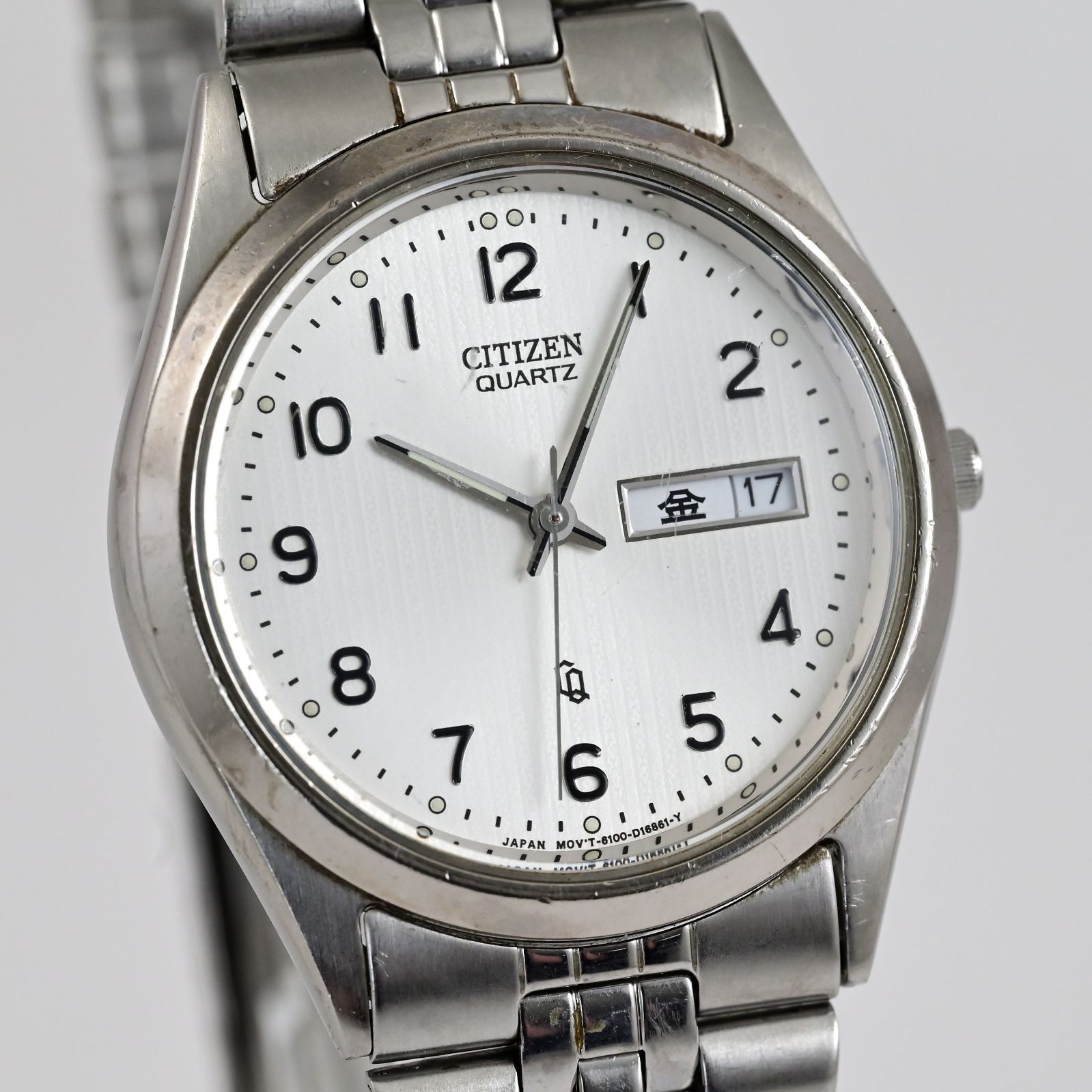 CITIZEN シチズン メンス腕時計 6100-S96389 クォーツ デイデイト Day