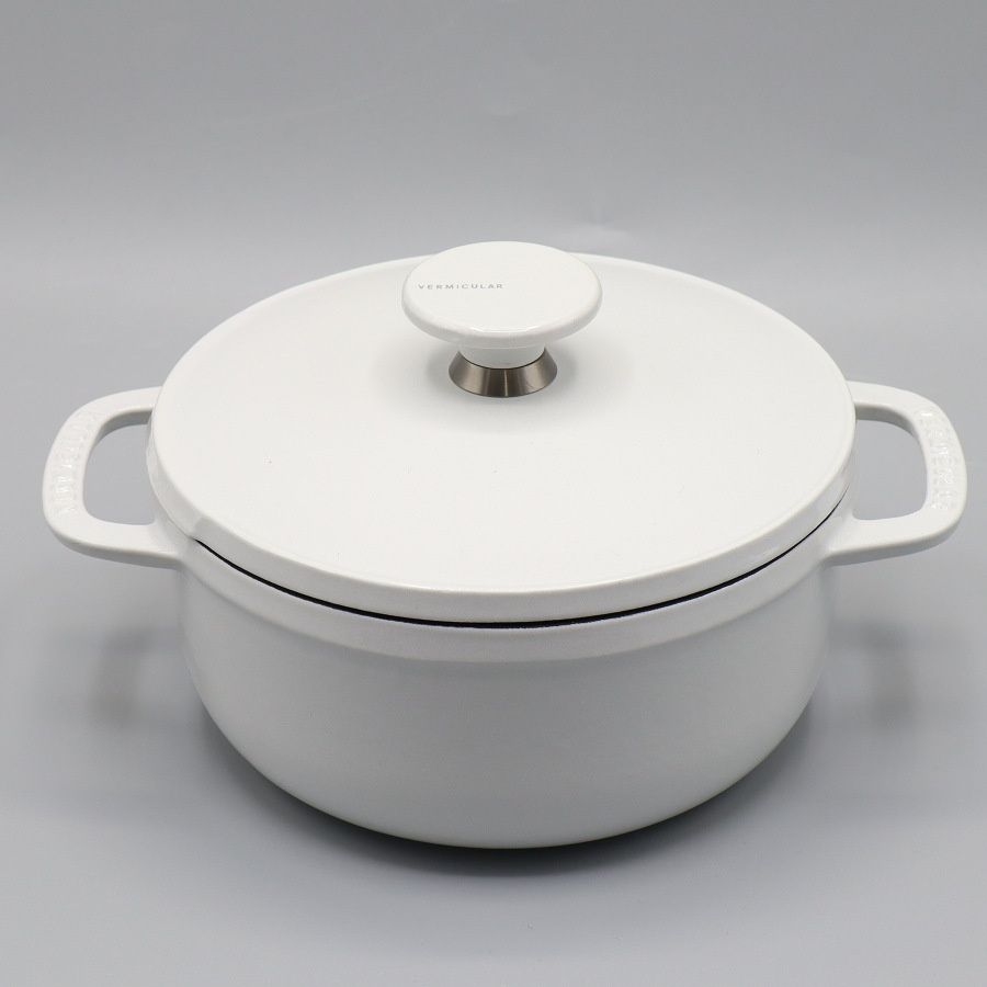 美品】バーミキュラ オーブンポット2 ミニ 14cm OP2R14B-WH シーソルト