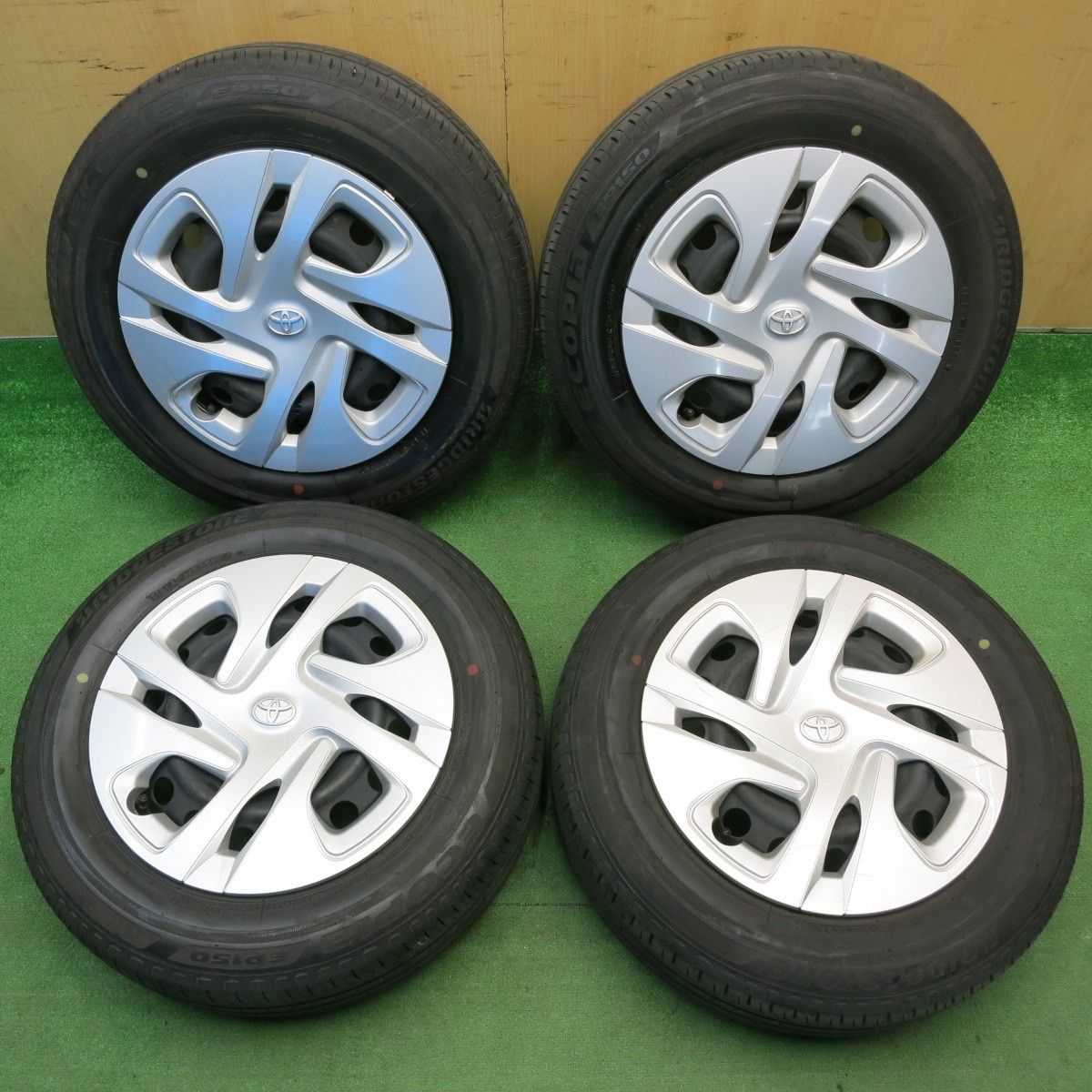 美品！走行距離少！MXPKアクア純正スチールホイールタイヤ　4本　185/65r15 ブリヂストンEcopia EP150 美品！走行距離少！MXPKアクア純正スチールホイールタイヤ 4本 185