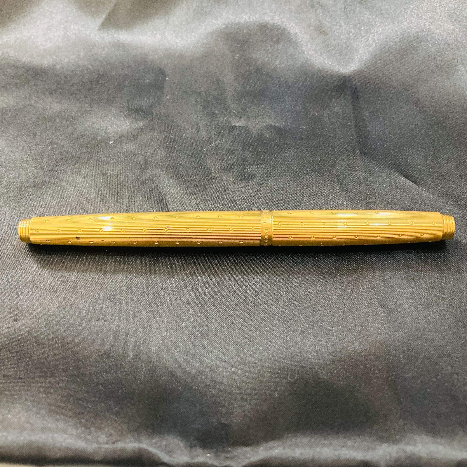 A【ペン先14K】Parker パーカー ゴールドカラー ストライプデザイン