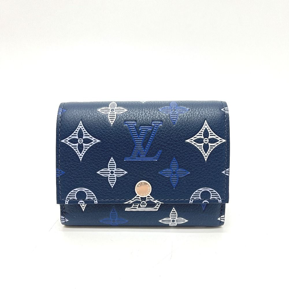 LOUIS VUITTON ネイビー 三つ折り財布 LOUIS VUITTON ルイヴィトン 3つ折り財布 ヴィクター・ウォレット