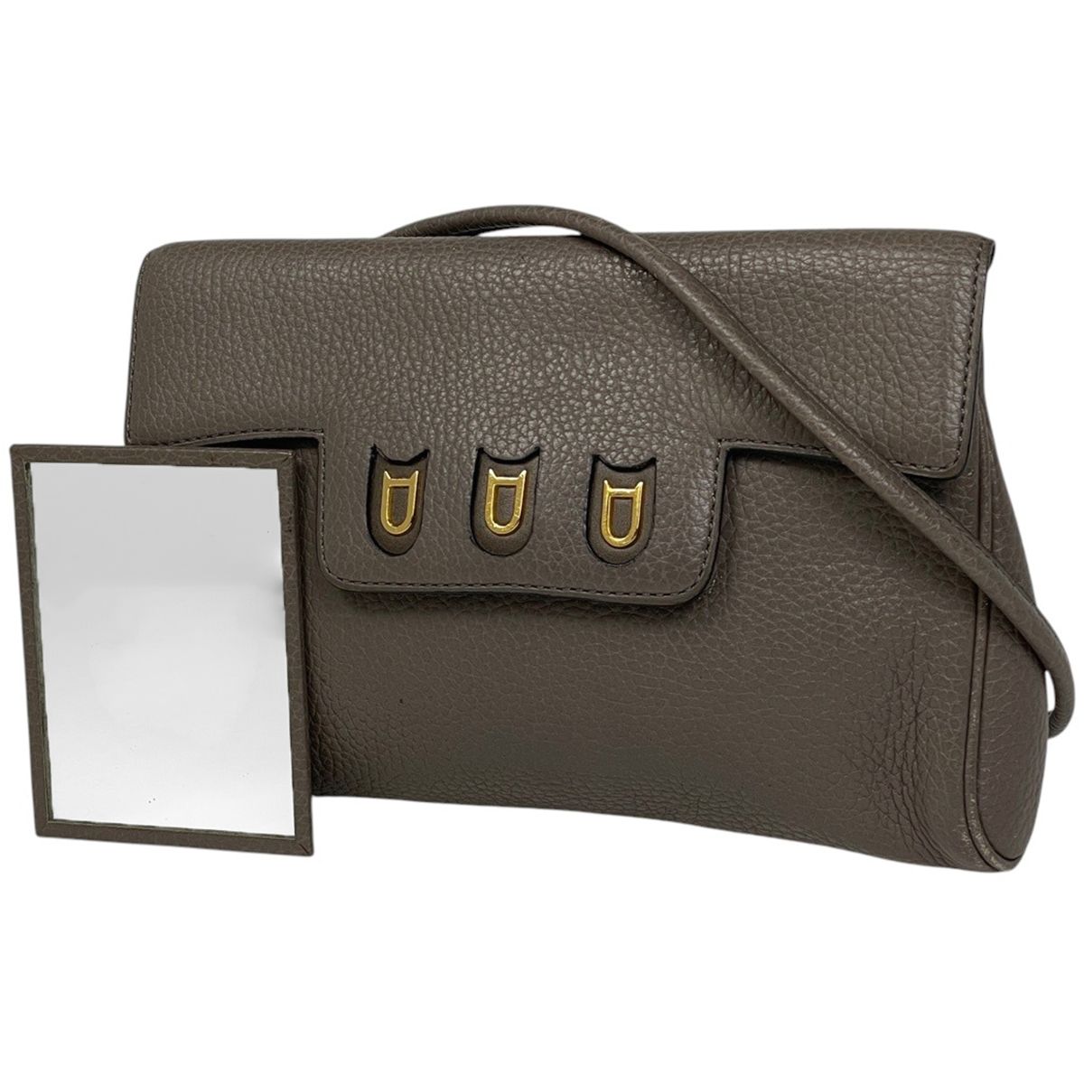 在庫一掃】 デルヴォー DELVAUX ロゴ ショルダーバッグ 斜め掛け 