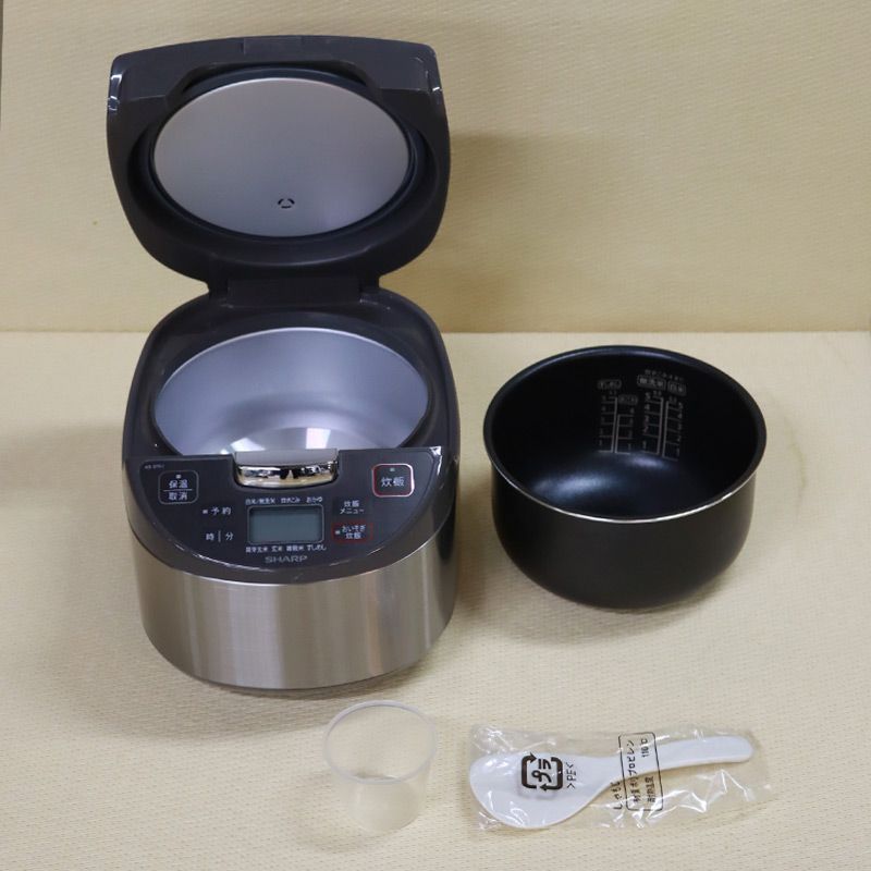 SHARP 炊飯器 2016年式 中古 炊飯器 SHARP シャープ 2016年製 5号 KSーS10J シルバー 美品