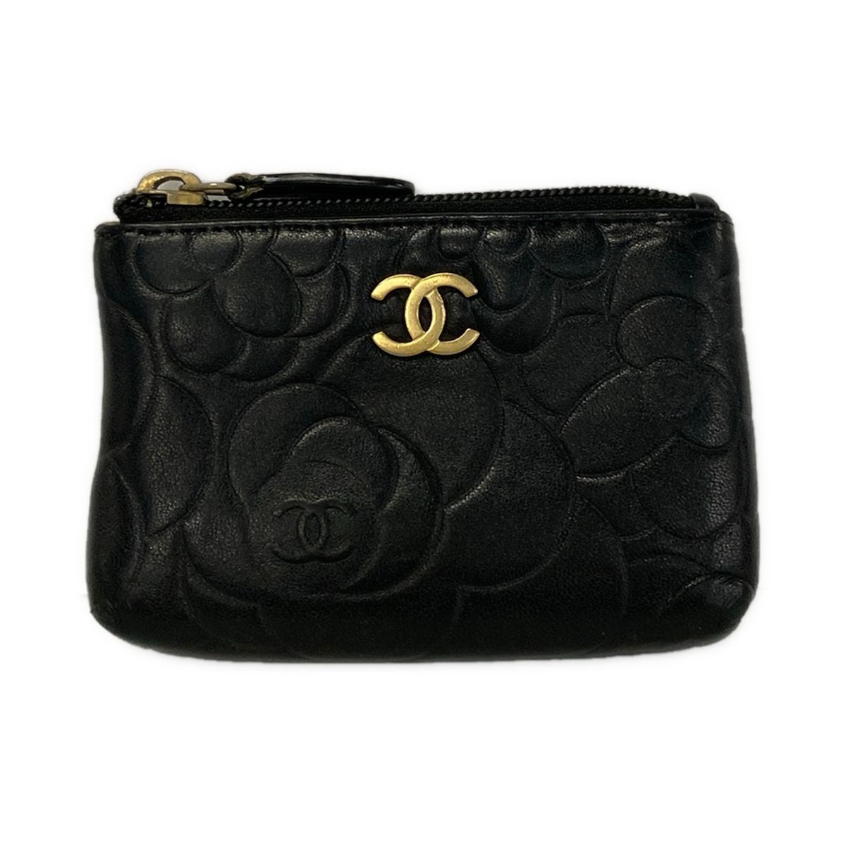 オンラインストア最安価格 CHANEL 黒 レザー コインケース 【公式通販】