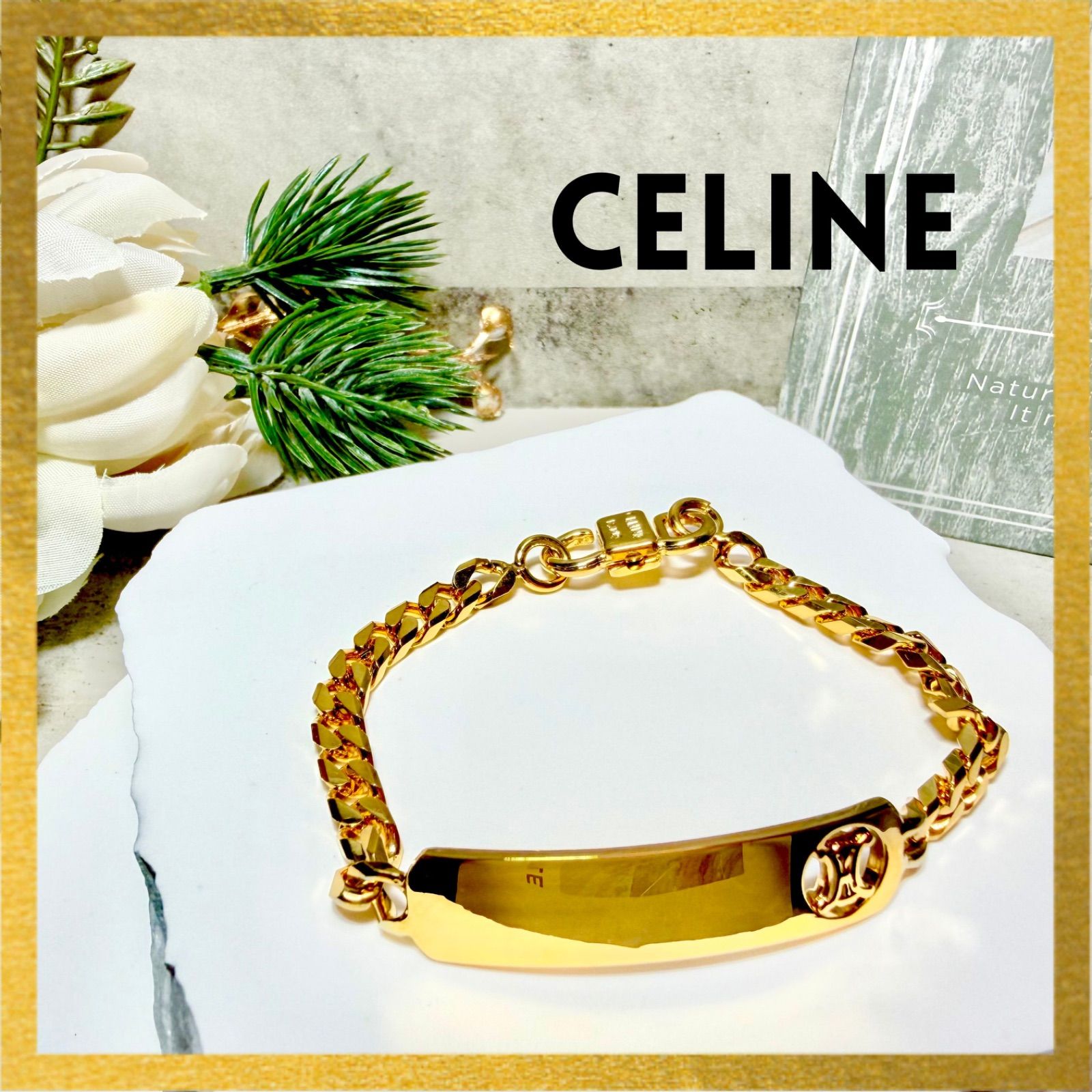 新品仕上済 CELINE セリーヌ トリオンフ ヴィンテージ ブレスレット