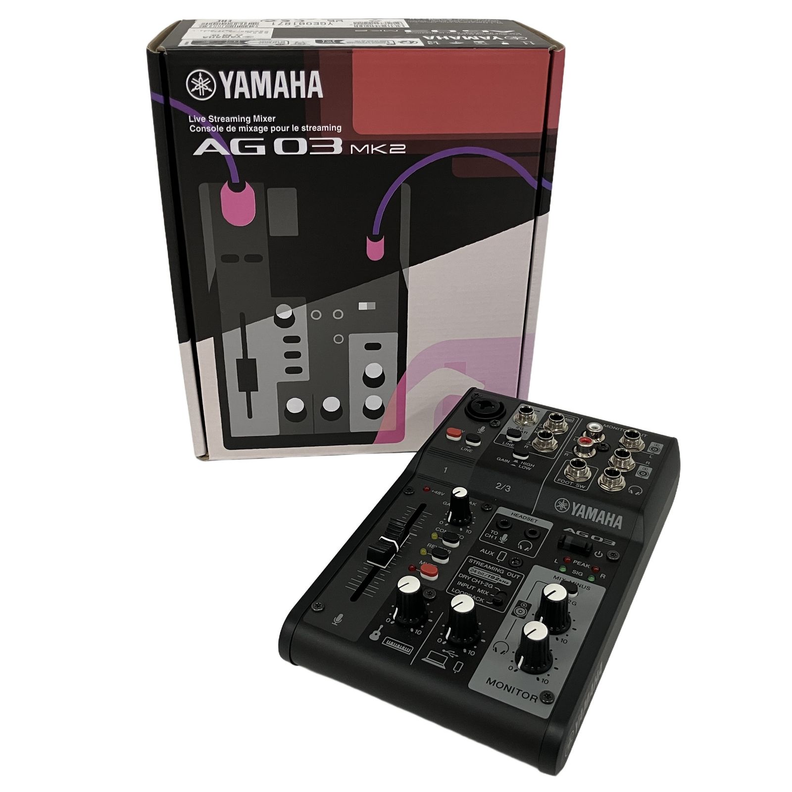 YAMAHA ヤマハ AG03MK2 2024年製 ライブストリーミングミキサー 音響 YAMAHA ヤマハ AG03MK2 2024年製 ライブストリーミングミキサー 音響