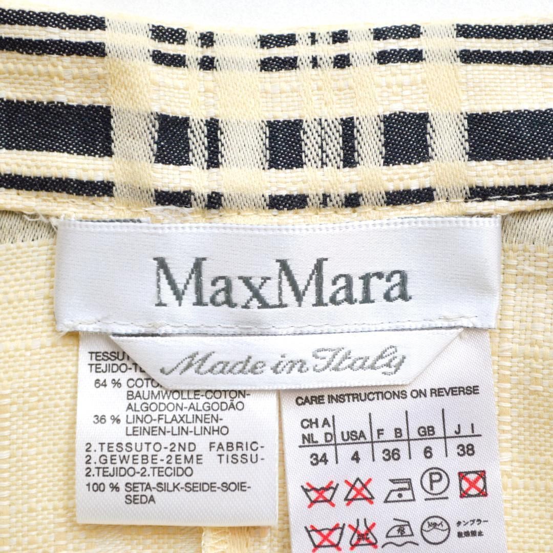 極美品】MaxMaraマックスマーラ 最高級白タグ イタリア製 リネン