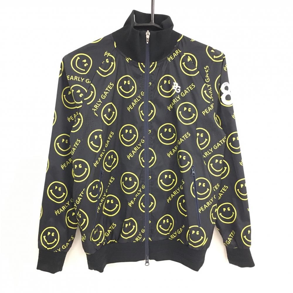 美品】パーリーゲイツ ジャケットブルゾン ネイビー×イエロー ニコ 