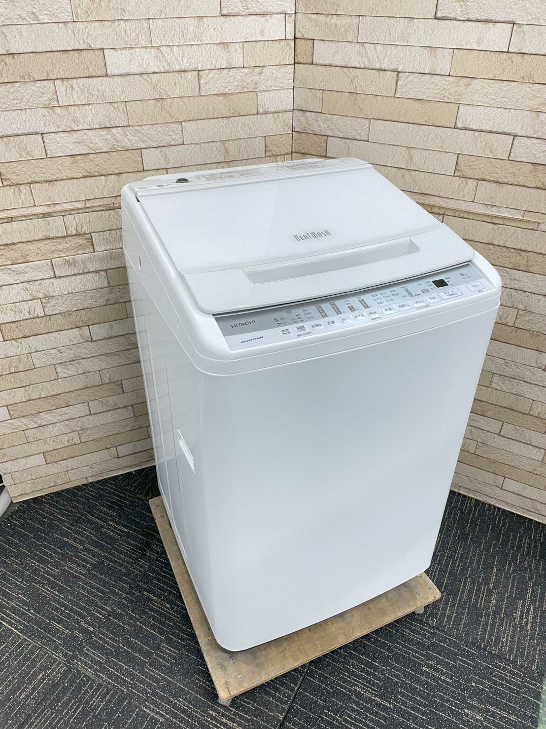 大阪送料無料★3か月保障付き★洗濯機★日立★8kg★2021年★BW-V80F★SS506 大阪送料無料☆3か月保障付き☆洗濯機☆日立☆8kg☆2021年☆BW-V80F