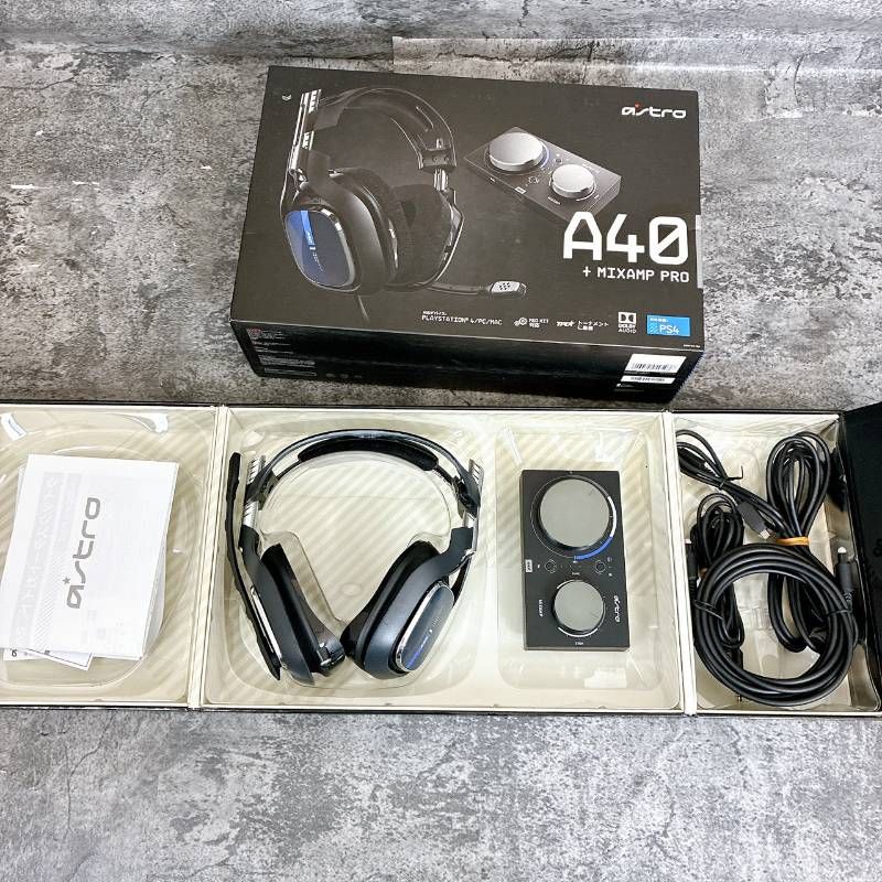 ジャンク 音出し確認済み ASTRO Gaming PS4 ヘッドセット A40TR+MixAmp